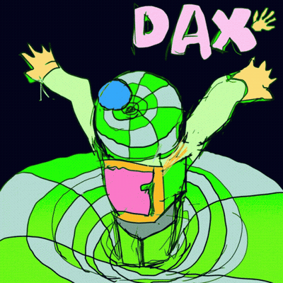 Person With Dax Written On It GIF