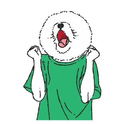 Person With Dog Head On Chest Sticker