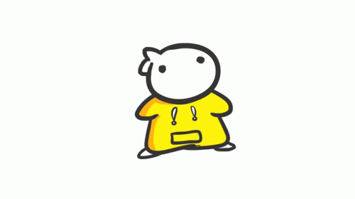 Person With Exclamation Point On Chest GIF