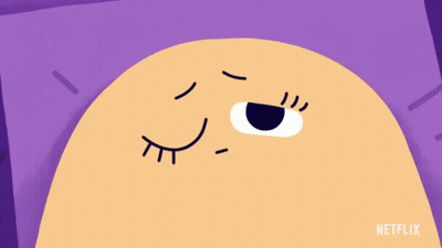 Person With Eyes Closed And Netflix Logo GIF