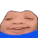 Person With Eyes Closed In Blue Shirt Sticker