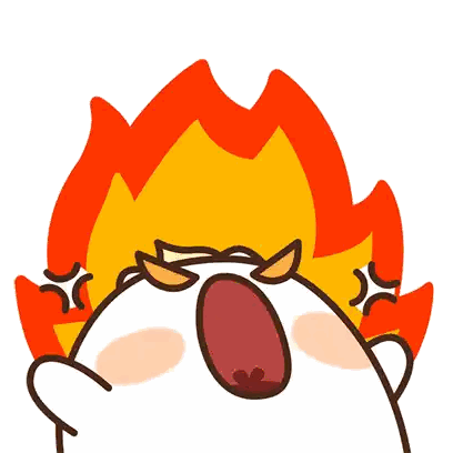 Person With Fire Behind Sticker