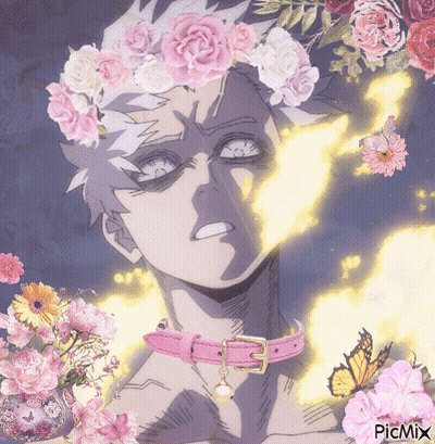 Person With Flower Crown And Pink Collar GIF