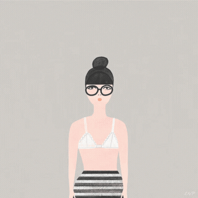 Person With Glasses And Striped Shirt ZNP GIF