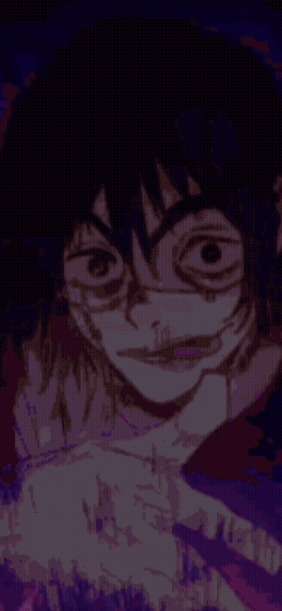 Person With Glasses On Purple Background GIF