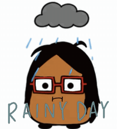 Person With Glasses Rainy Day GIF