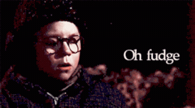 Person With Glasses Saying Oh Fudge GIF