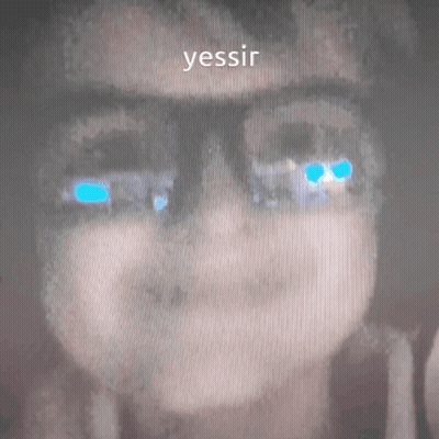 Person With Glasses Saying Yessir GIF