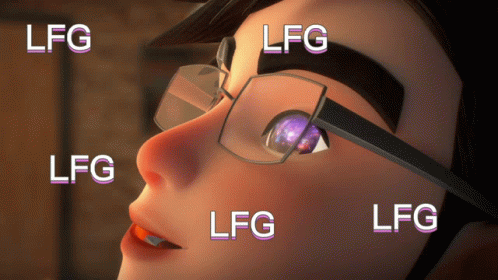 Person With Glasses Surrounded By LFG GIF