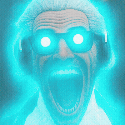 Person With Glowing Blue Eyes GIF