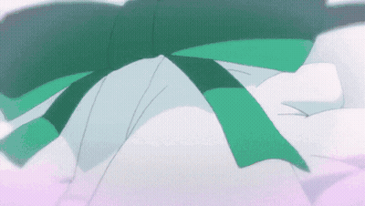 Person With Green Bow Around Neck GIF