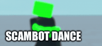 Person With Green Box On Head Dancing Scambot Dance GIF