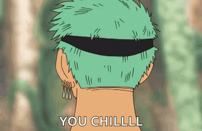 Person With Green Hair Saying You Chilll GIF