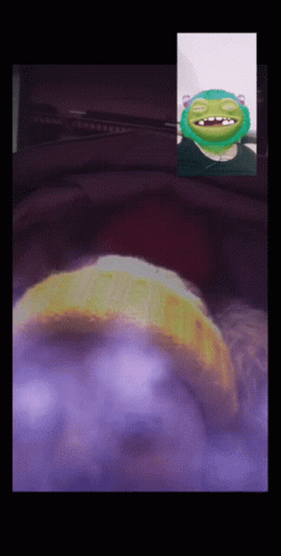 Person With Green Mask On Video Call GIF