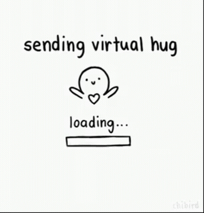 Person With Heart Sending Virtual Hug Loading Hug Sent GIF