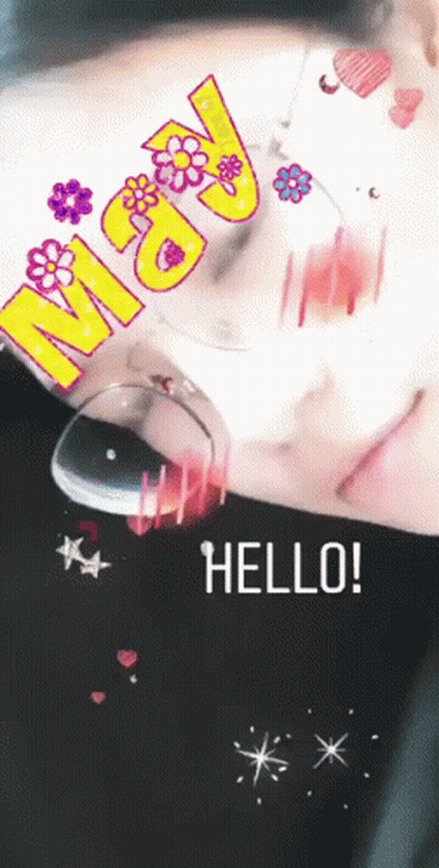 Person With Hello Text GIF