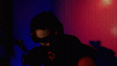 Person With Helmet And Headphones GIF