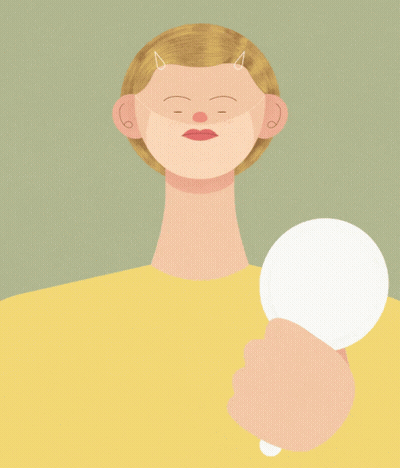 Person With Horns Holding White Object GIF