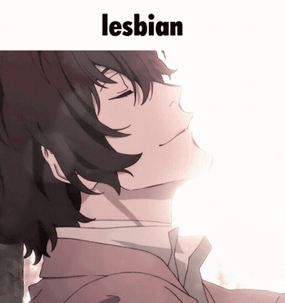 Person With Lesbian Text GIF
