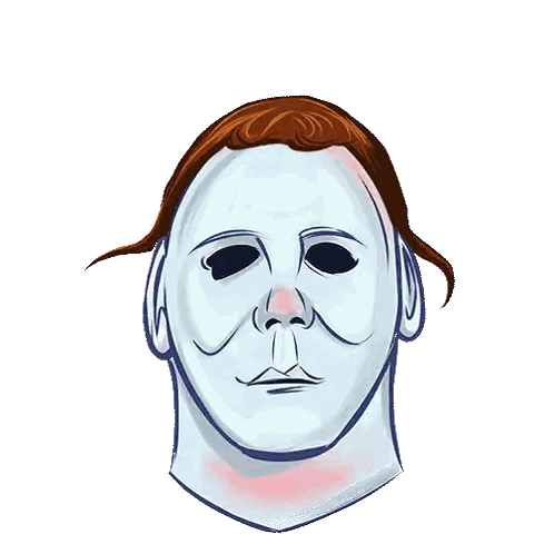 Person With Long Hair And Mask Sticker