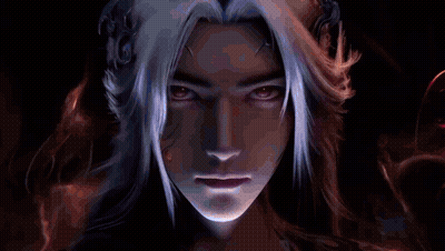 Person With Long White Hair And Crown GIF