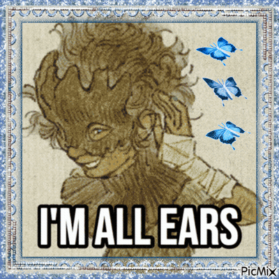 Person With Mask Saying I'm All Ears GIF
