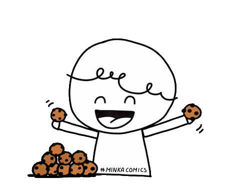 Person With Minka Comics Text Sticker