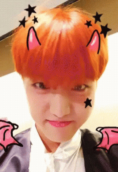 Person With Orange Hair And Cat Ear GIF