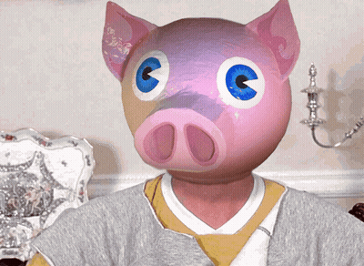 Person With Pig Mask GIF