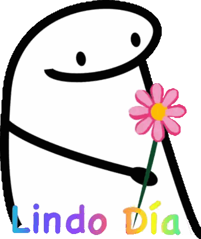 Person With Pink Flower Lindo Dia Sticker