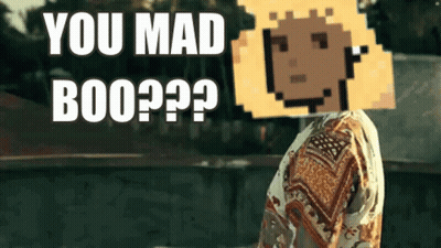 Person With Pixelated Face Says You Mad Boo ?? GIF