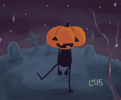 Person With Pumpkin Head LM15 GIF