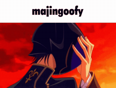 Person With Purple Eyes And Cursed Text GIF