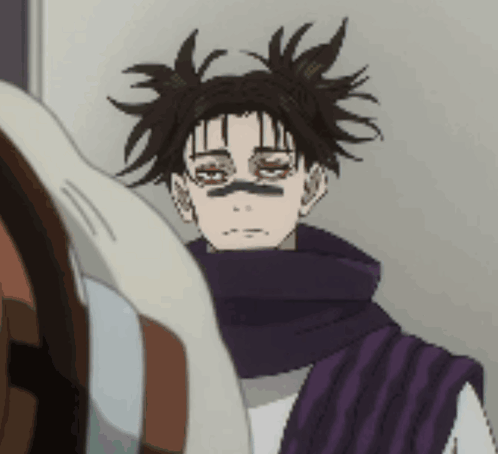 Person With Purple Scarf And Ponytail GIF