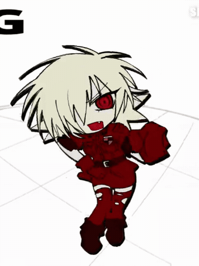 Person With Red Eyes And G Letter GIF