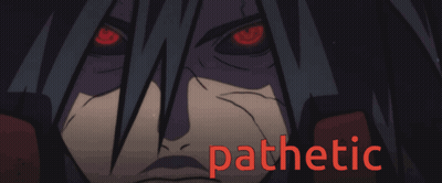 Person With Red Eyes Saying Pathetic GIF
