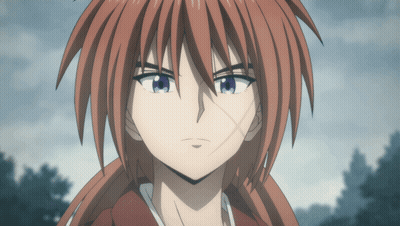 Person With Red Hair And Purple Eyes Close Up GIF
