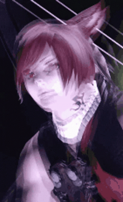 Person With Red Hair And Red Eyes GIF