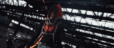 Person With Red Hair And Slayer Shirt GIF