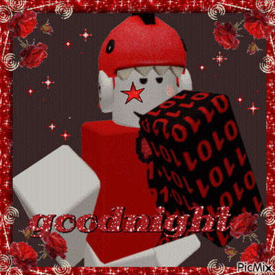 Person With Red Hat And Headphones Says Goodnight GIF
