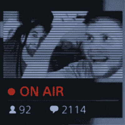 Person With Red On Air Sign GIF