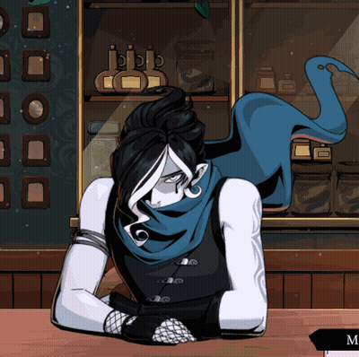 Person With Scarf And Letter M GIF