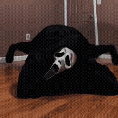 Person With Scream Mask GIF