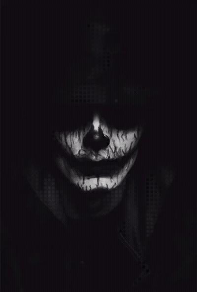 Person With Skeleton Face Paint GIF