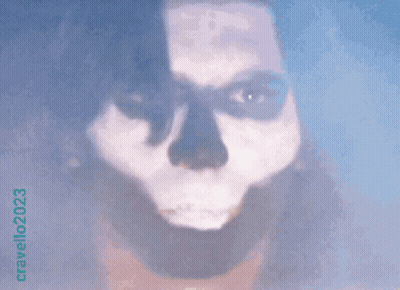 Person With Skull Face Paint Saying Peyote GIF
