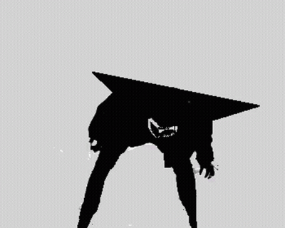 Person With Skull On Shirt Silhouette GIF