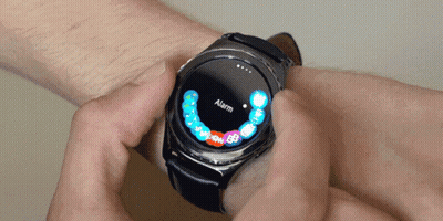 Person With Smart Watch Saying Alarm GIF