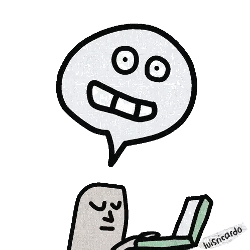 Person With Speech Bubble Luisricardo Sticker