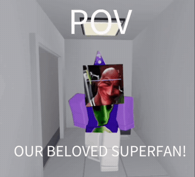 Person With Text Our Beloved Superfan GIF