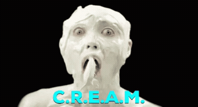 Person With Whipped Cream On Face Saying Cream GIF